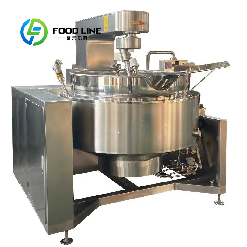 Large Capacity Commercial Industrial Cooking Mixer Machine Automatic Cooker Pot for Meat Paste Sauce Vegetables Customized