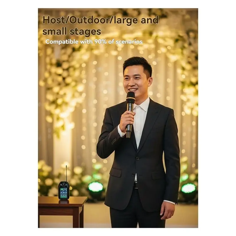 A97I-Wireless Fixed Frequency 2-Channel Handheld Microphone For Karaoke Mic For Party Church Show Meeting