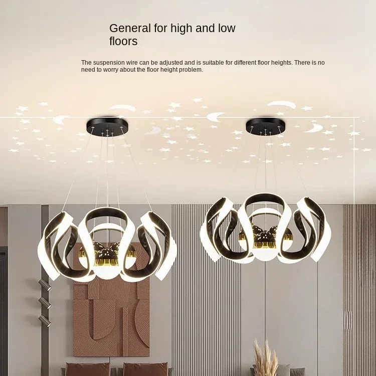 Pumpkin lantern chandelier Internet celebrity bedroom lamp hotel atmosphere dining table chandelier