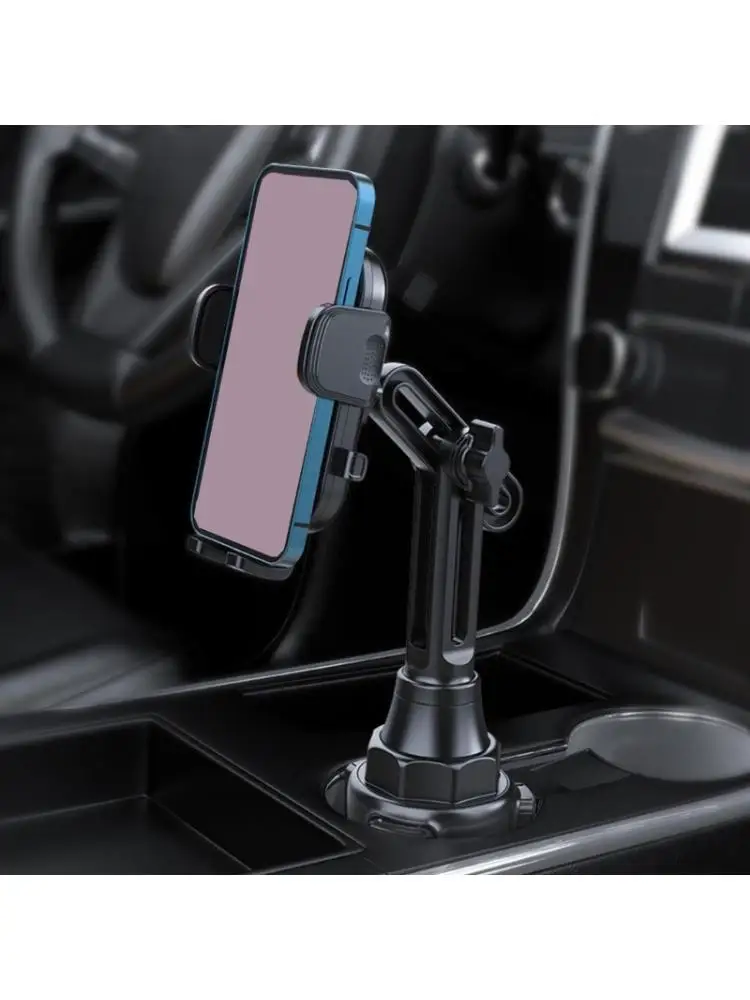 31BA Cup Holder Car Phone Mount Stand Universal Fit 4 To 7inch Smartphones Flexible Positioning ABS Metal Construction