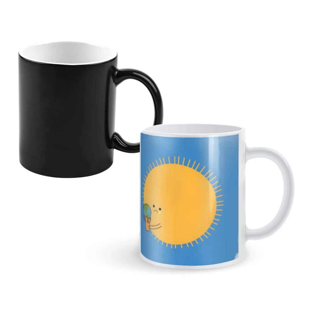 

Global MeltingCoffee Mugs And Mug Creative Color Change Tea Cup Ceramic Milk Cups Novelty Gifts