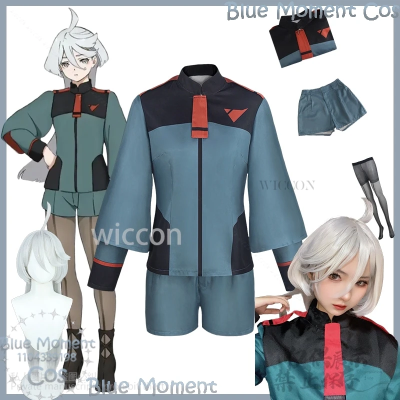 

Miorine Cosplay The Witch From Japanese Jirai Kei Girls JK Soldier Coat Sexy Stocking Punk Uniform Halloween Comic Con Outfit