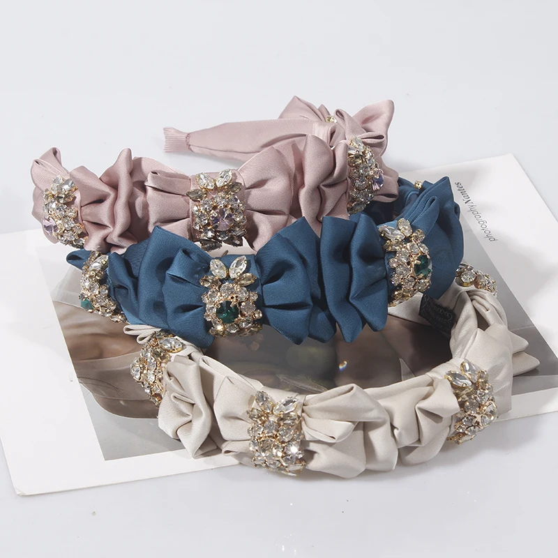 Korean Fashion Headbands Women Headdress Hair Band Hoop Designer Hairband Girls Hair Bow Accessories Headwear Scrunchie Tiara