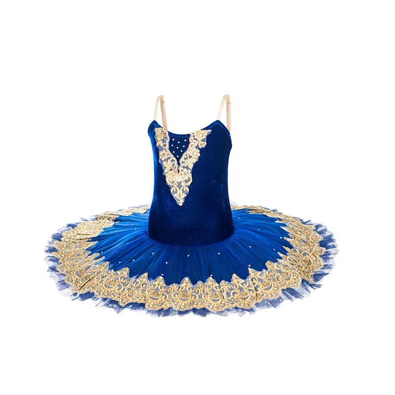 

Professional Pancake Tutu Ballet Dress For Girls Royal Blue Ballerina Tulle Dance Costume Ballerina Dress Kids Dancewear