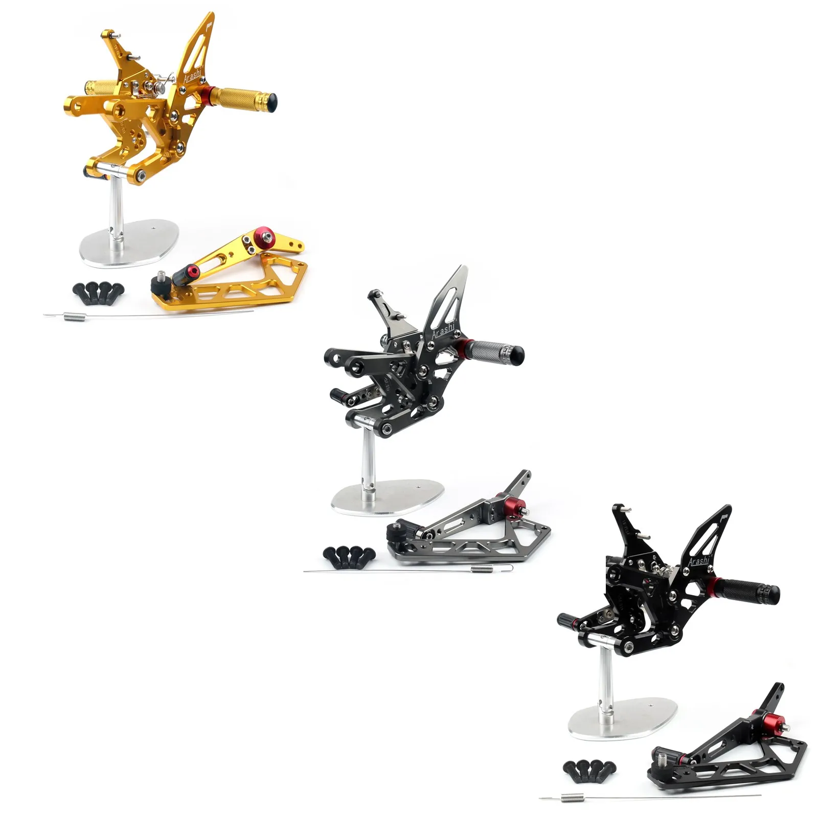 Adjustable CNC Rider Rear Set Footrest Foot Rest Pegs For Yamaha YZF-R1 R1M R1S 2015-2020