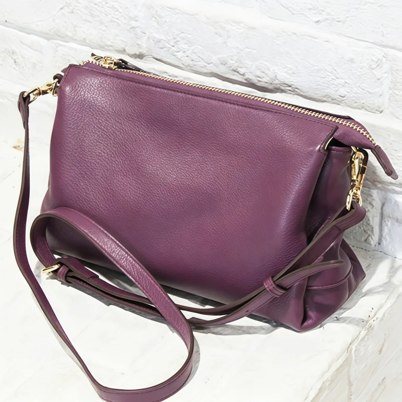 

Women's 2026 New Real Leather Crossbody Bag Versatile Retro Shoulder Handbag with Adjustable Strap Casual Purse for Daily Travel