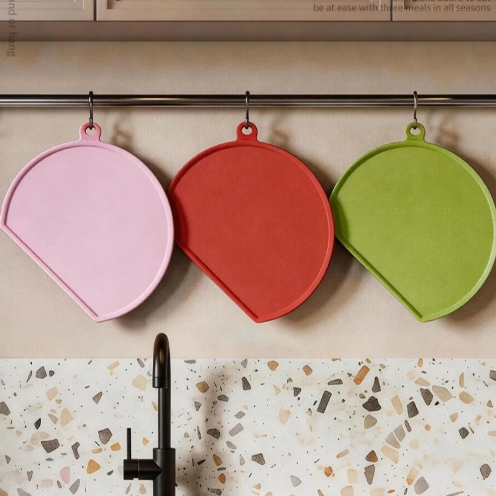 Mold-proof TPU Cutting Board TPU D-Shape Semi-Circular Cutting Board Non-Slip Double Sided Kitchen Chopping Block