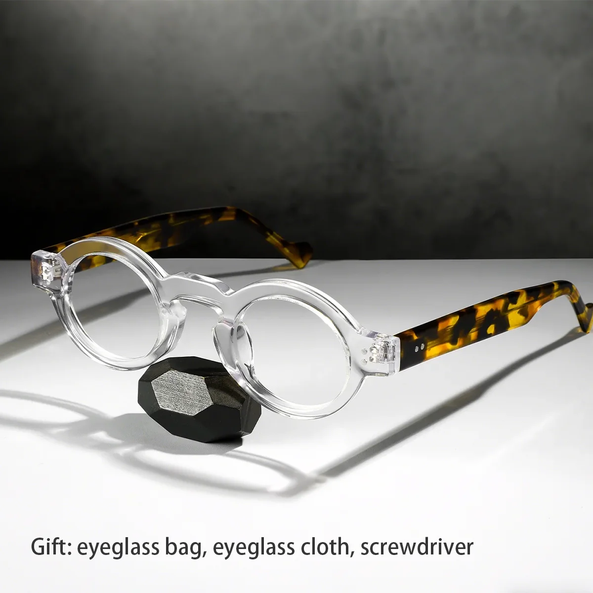 

FYTOO модные простые очки для женщин и мужчин в стиле ретро, круглые прозрачные/черепаховые оправы, декоративные очки без рецепта 29010