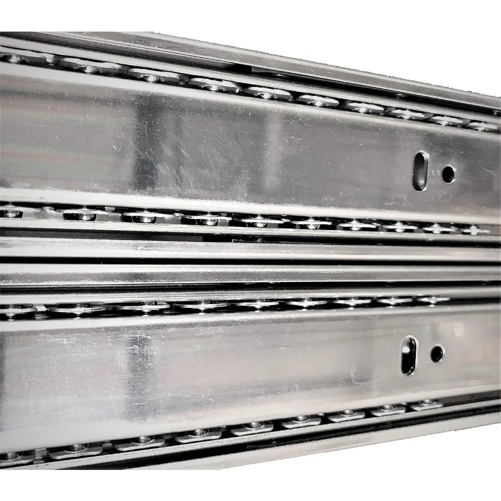 Guías para cajones de montaje lateral con cierre suave, extensión completa, 100LB, paquete de 24 y 5 para almacenamiento resistente