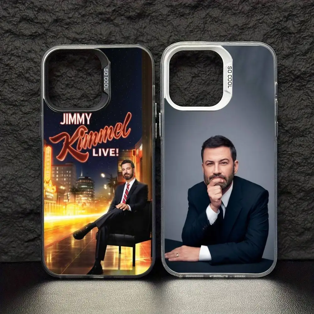 

Talk Show Host J-Jimmy Kimmel Phone Case Color Silver Shell For IPhone 17 16 15 14 13 12 11 Pro Max Plus