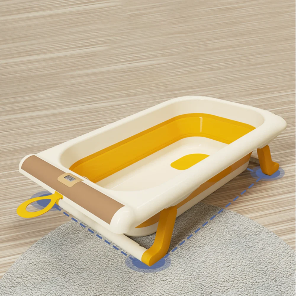 

New Born Folding Bath Tub With Temperature Sensing,Hot Selling Bathtub foldable