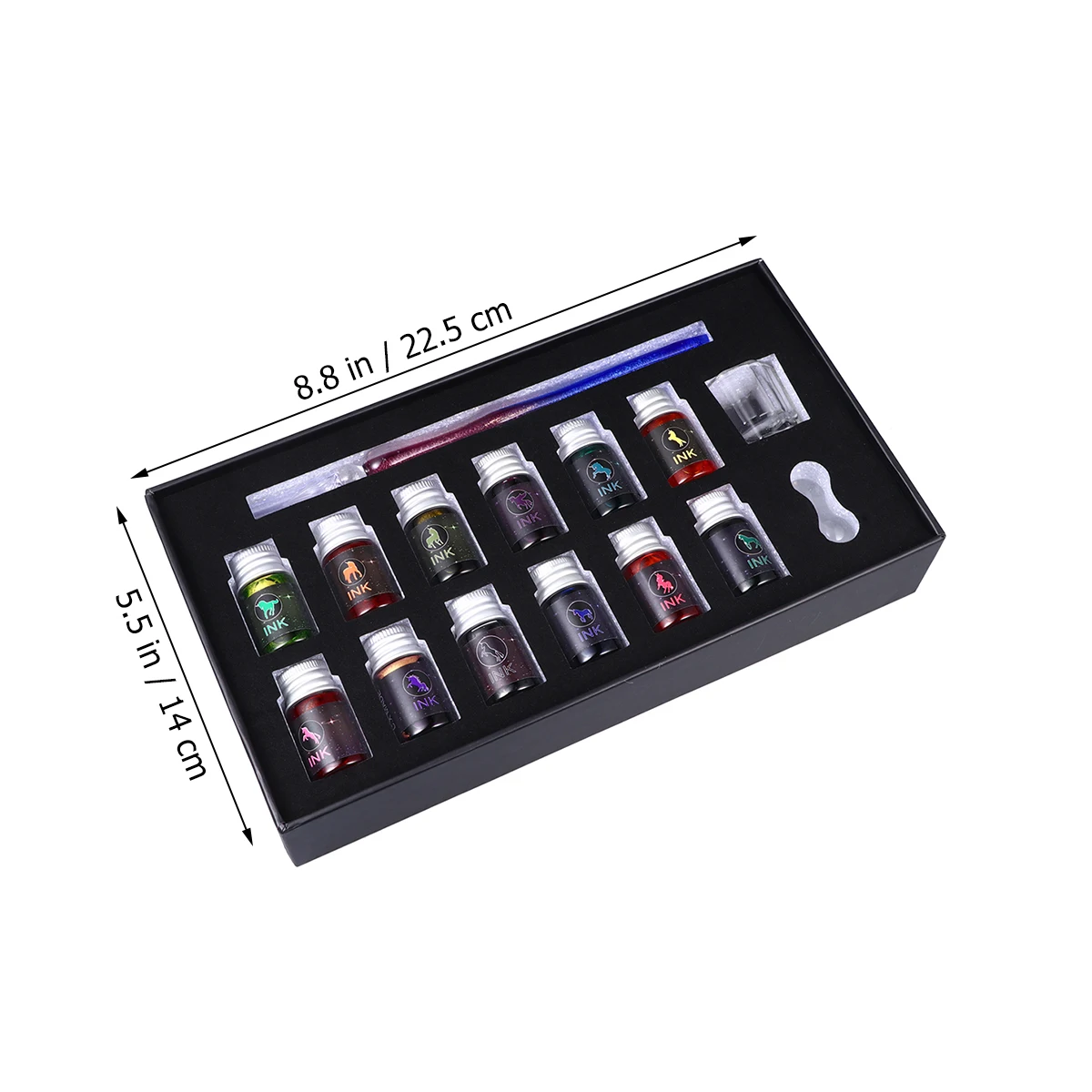 

15pcs 1 Set Crystal Glass Pen Kit Vintage Handmade Ink Writing Set Fine Tip Signature Pens Unique Gift For Birthday Graduation