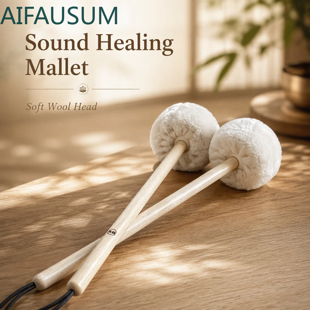 Professional Sound Healing Gong Mallet Singing Bowl Therapy Gong Beater Large ,37cm,39cm