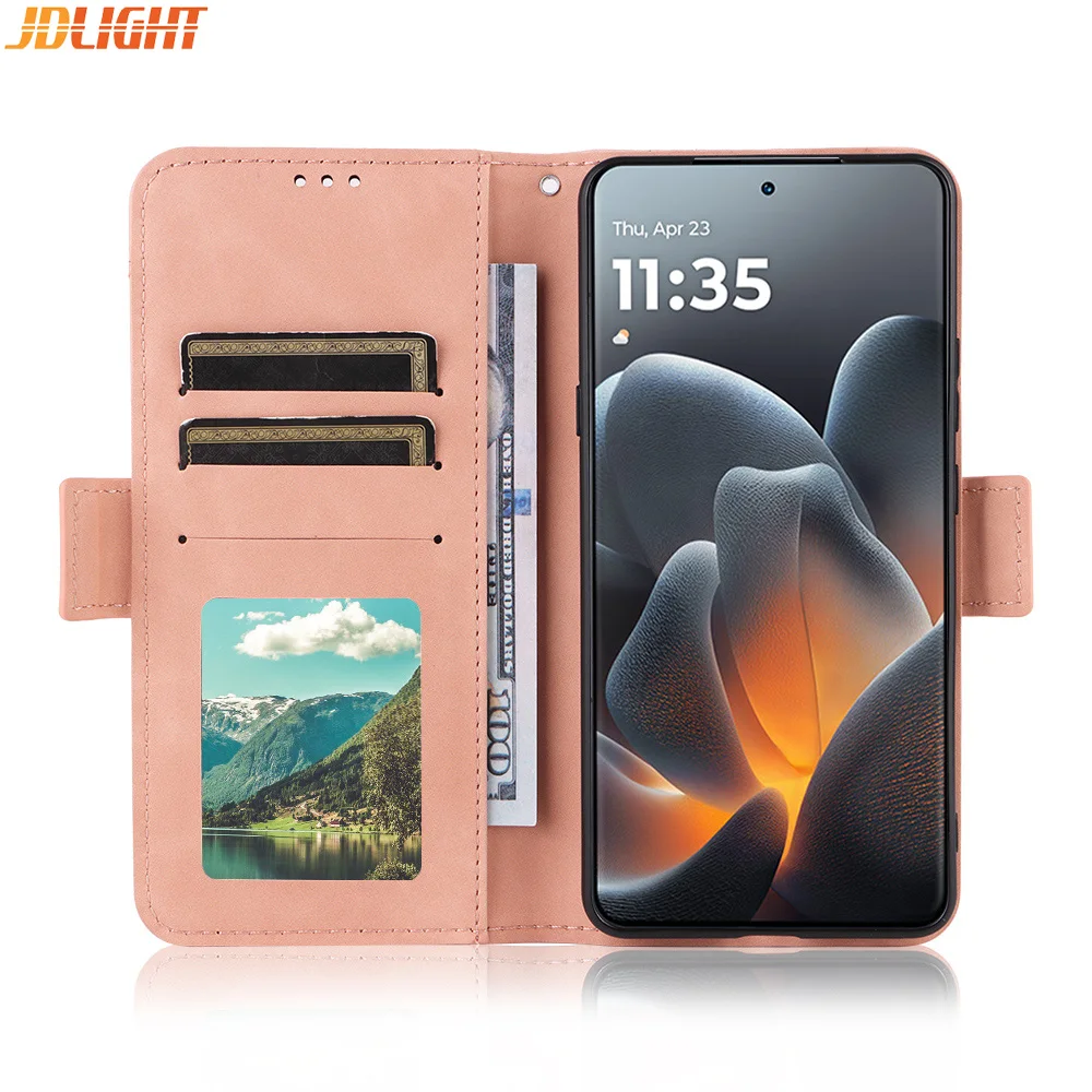 Brieftaschenhüllen für MOTO Signature 5G/X70 Air Pro, Lederhülle, magnetischer Verschluss, Buch-Flip-Cover, Fotokartenhalter, Handytaschen