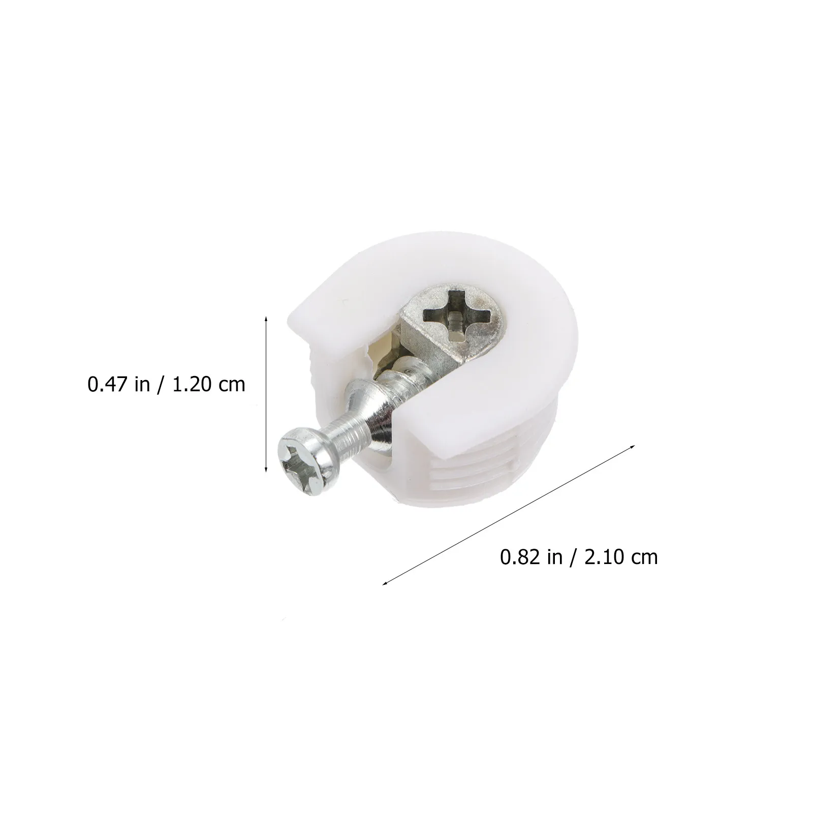 100Pcs Eccentric Furniture Connectors Zinc Alloy Anti-Rust Stable Panel Fastener for Cabinets Office Furniture Repair Nut