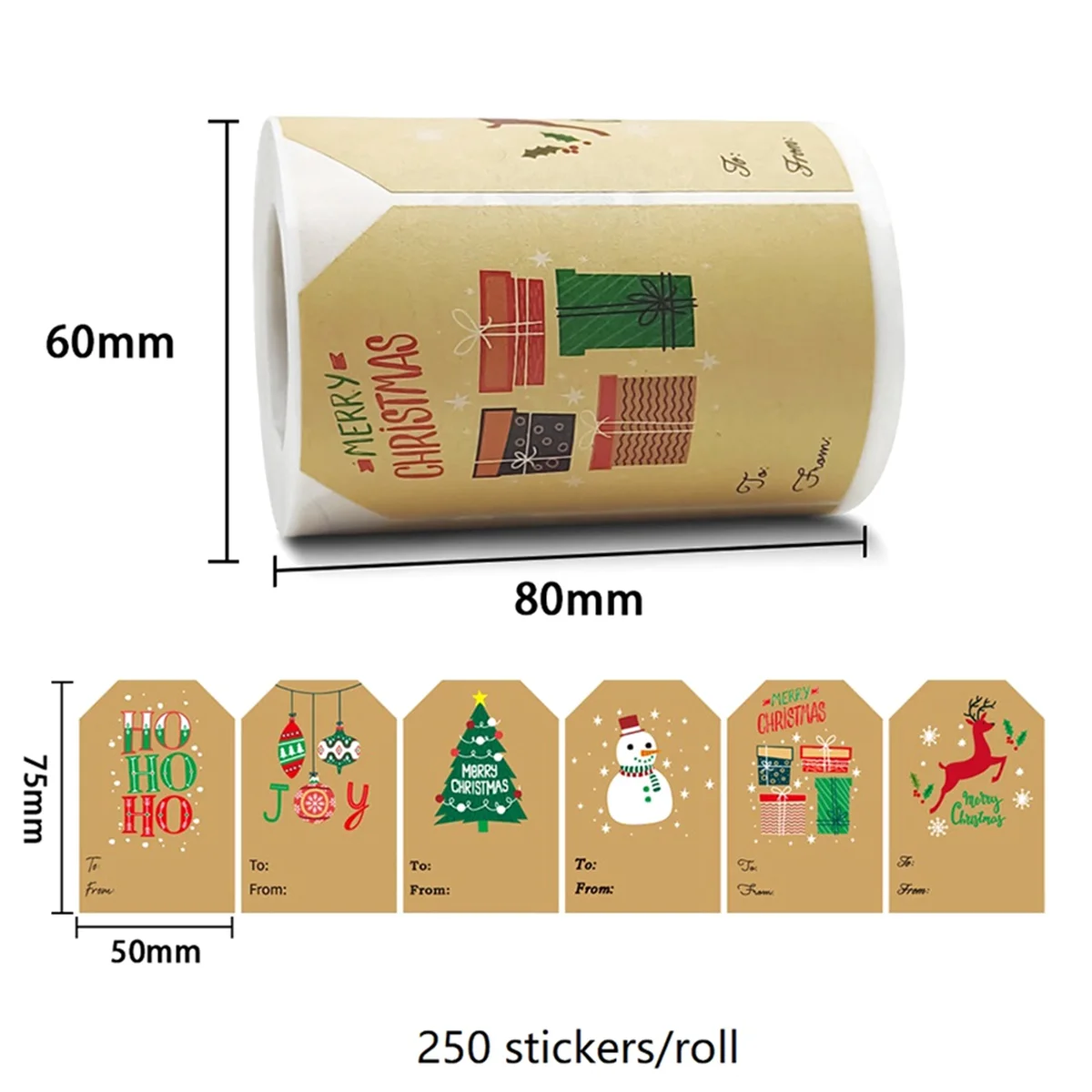 ملصقات أسماء ذاتية اللصق لعيد الميلاد ، شارات كلاسيكية لحفلات عيد الميلاد ، من من من من من من من شهم #6