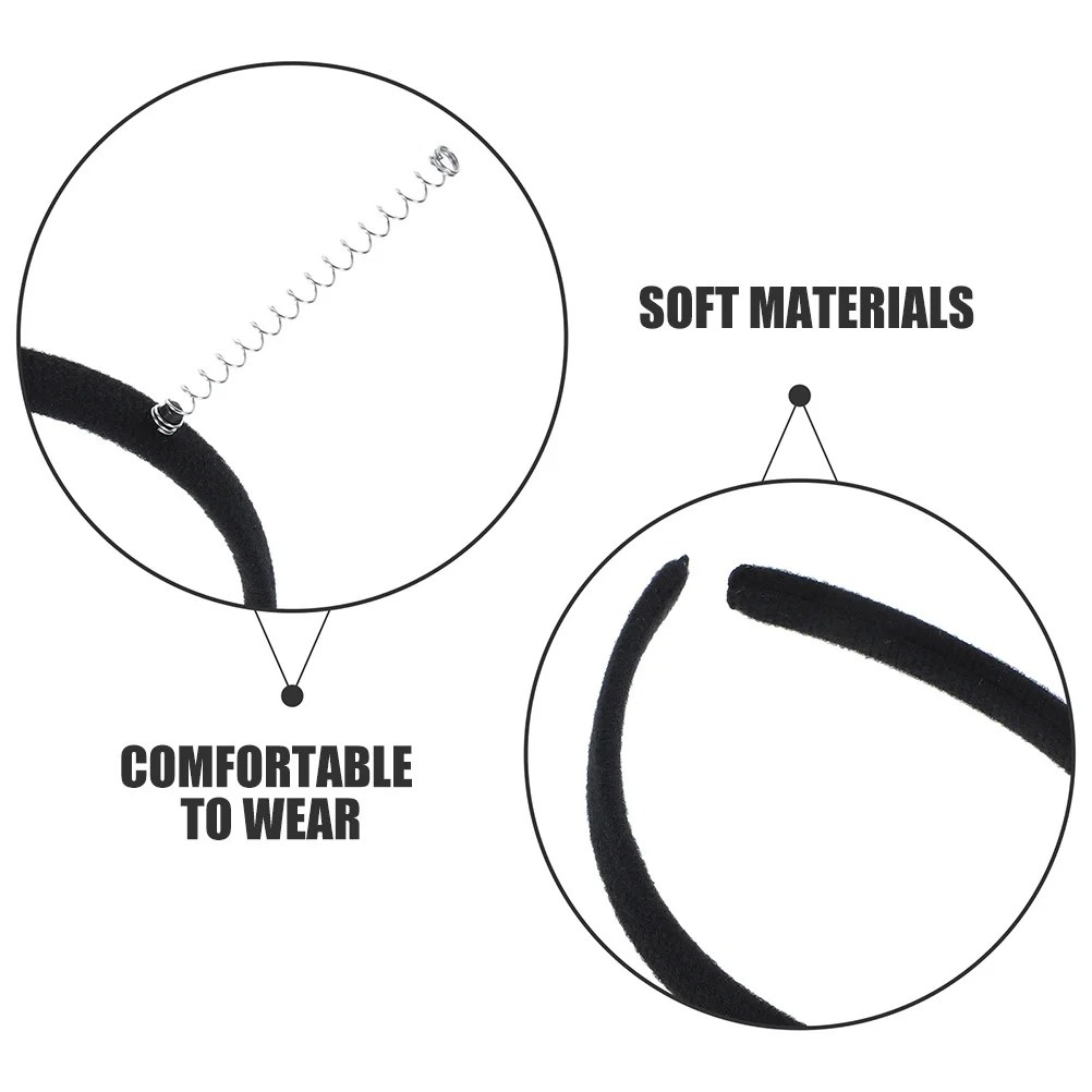 20 szt. Opaski sprężynowe DIY, antena, opaska do włosów, czarne modne akcesoria, akcesoria do włosów na imprezę kostiumową, metalowa opaska do włosów dla mężczyzn