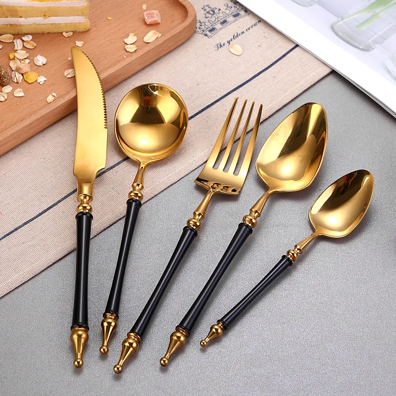 

Premium Thickened Stainless Steel Tableware Set Fork Spoon Knife Tableware For Wedding Party Family