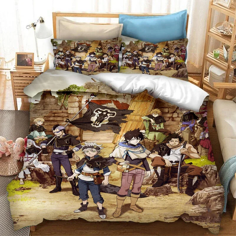 Anime Black Clover Asta 2_3PCS Bedding Set Duvet Cover Bedroom Comforter Covers Single Twin King _Size Quilt Cover Home Textiles