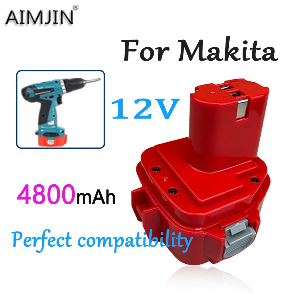 2025 For Makita 12V 4800mAh Battery ，Compatible PA12 1200 1220 1201 1222 1233SA/B1235 192681-5 Cordless Power Tools