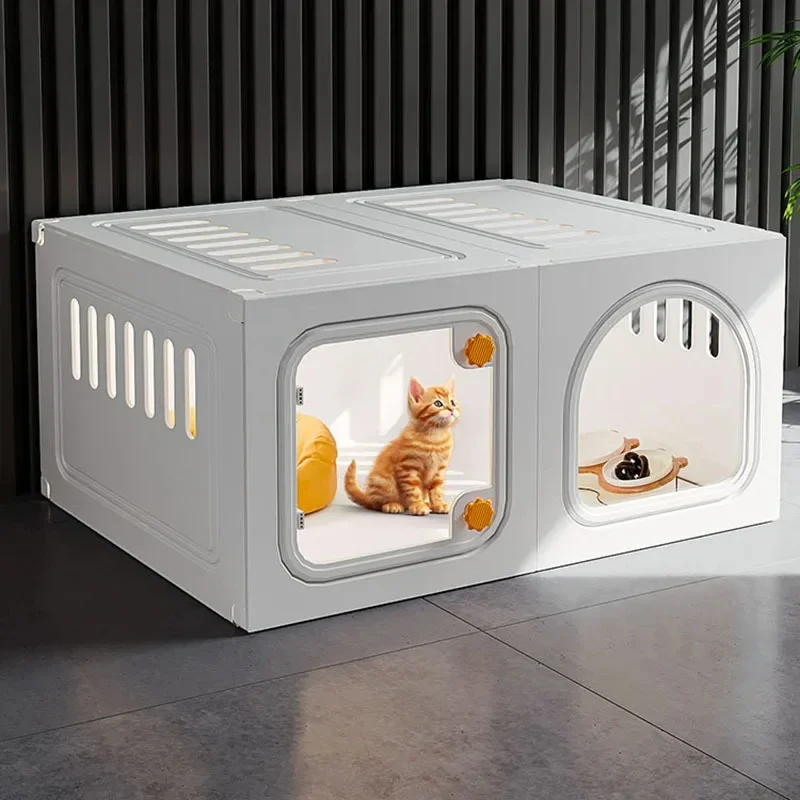 Cat Cages Does Not Occupy An Area Cat Litter Box Integrated Home Indoor Free Space Special House for Kittens Luxury Cat Villa B