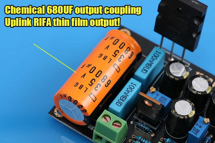 1 Pair Hood 1969 Amplifier Audio Board 25W Class A Power Amplifier 2SC5200 HD1969 AMP With 1083 Voltage Regulator Chemical 680UF