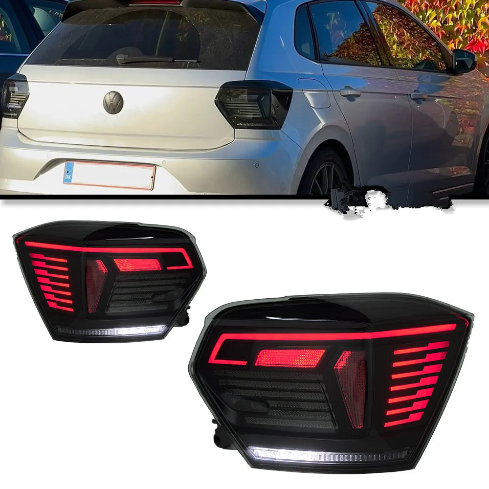 

Светодиодный задний фонарь для VW Polo 2019-2023, новый стиль поло, DRL, сигнальный проектор, объектив, автоаксессуары сзади
