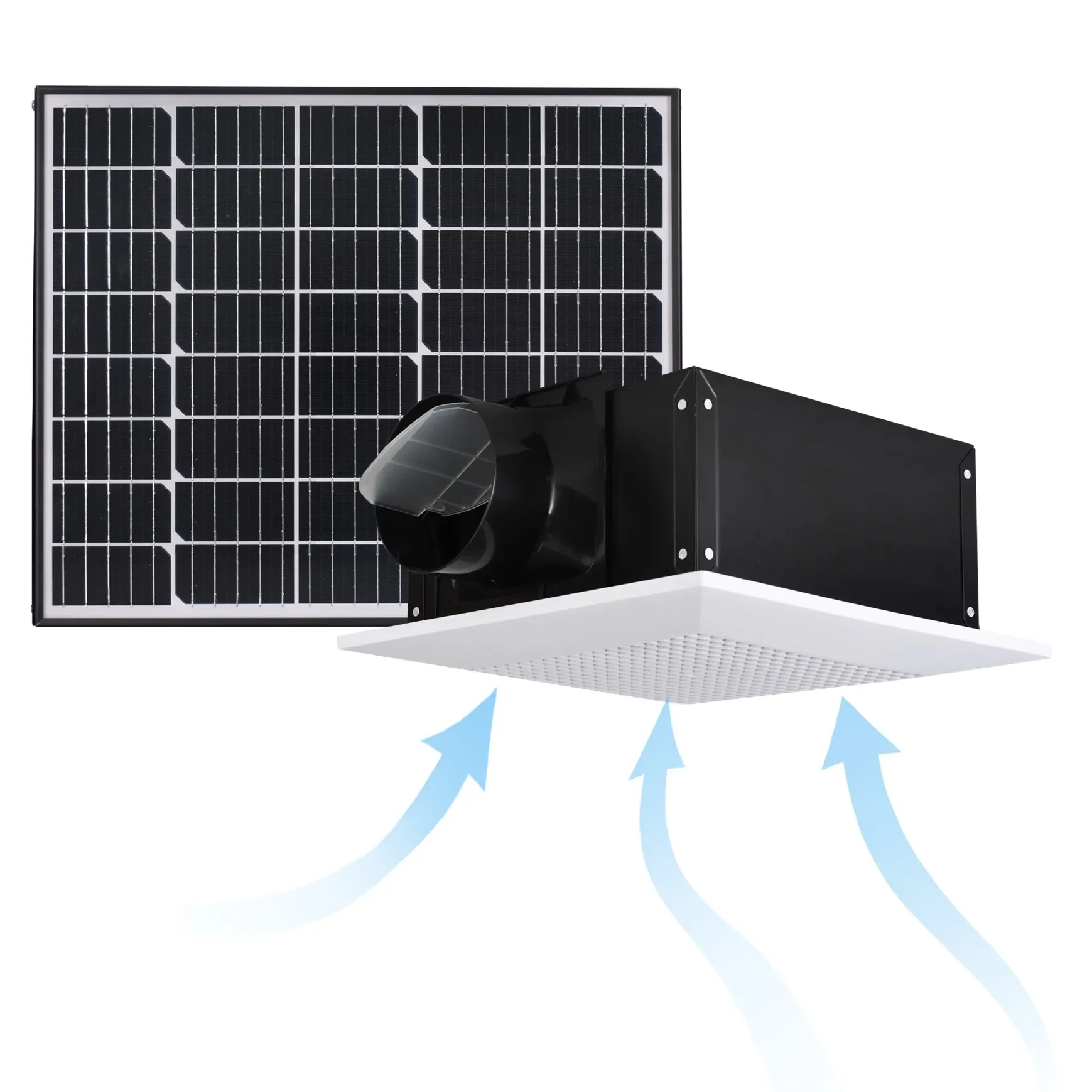 High Quality Solar Ceiling Ventilation Exhaust Fan Home Bathroom Exhaust Fan with Waterproof DC Motor