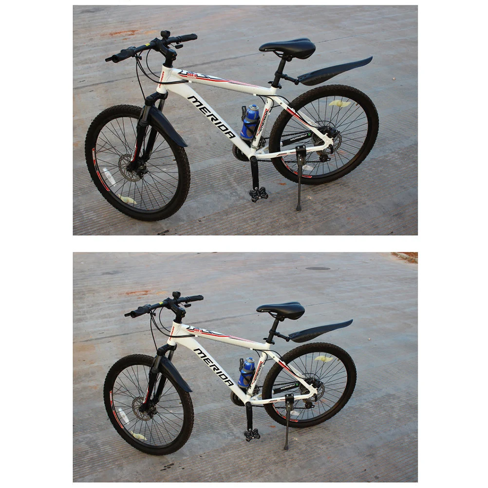 

Bicycle Mudguards Set Black Front Rear Compatible Mountain Road Bikes Easy Install Durable Plastic Tough
