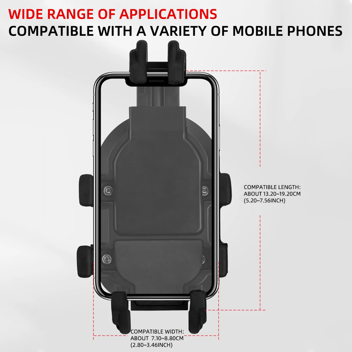 

Motorcycle Handlebar Phone Holder Stand Outdoor Riding Rearview Mirror GPS Navigation Mount for Motorbike Electric Bike Bicycle