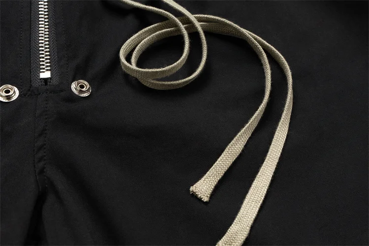 RO Style Dark High Street Elastic Waist Shorts Men's Functional Silhouette Casual Sports Side Slit Nylon Shorts Summer