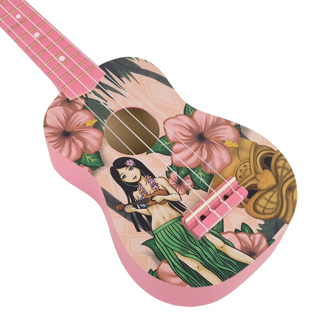 IRIN 21Inch Ukulele Hawaiian Guitar Cartoon Ukulele Beginner Practice Mini Guitar Stringed Instruments Children\'s Gift With Bag