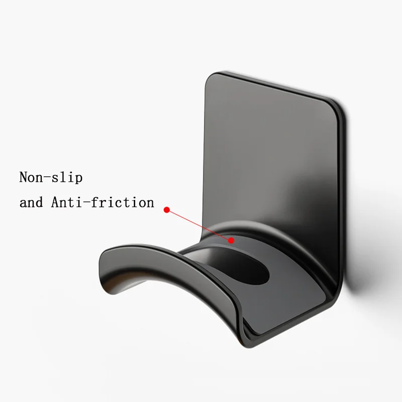 Headphones Stand Wall Mount Hanger Under Desk Headset Rack Holder Support Without Punching Headset Display Stand Bracket
