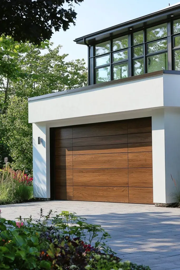 Custom Modern Garage Door Intelligent Control 4 Panels Automatic Gate Residential Sectional Aluminum Garage Doors for Homes