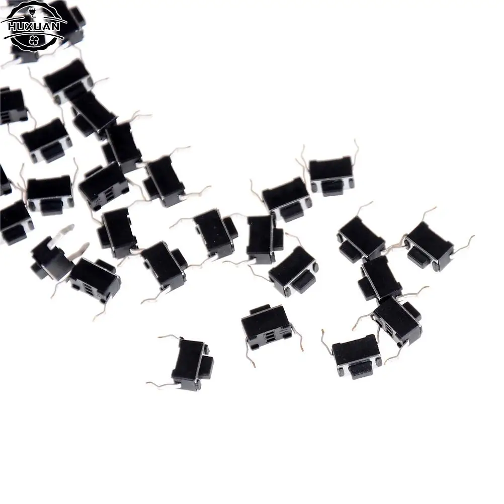 30pcs 2 Pin DIP Light Touch Keys Keyboard 3*6*4.3 Panel PCB Momentary Tactile Tact Push Button Micro Switch