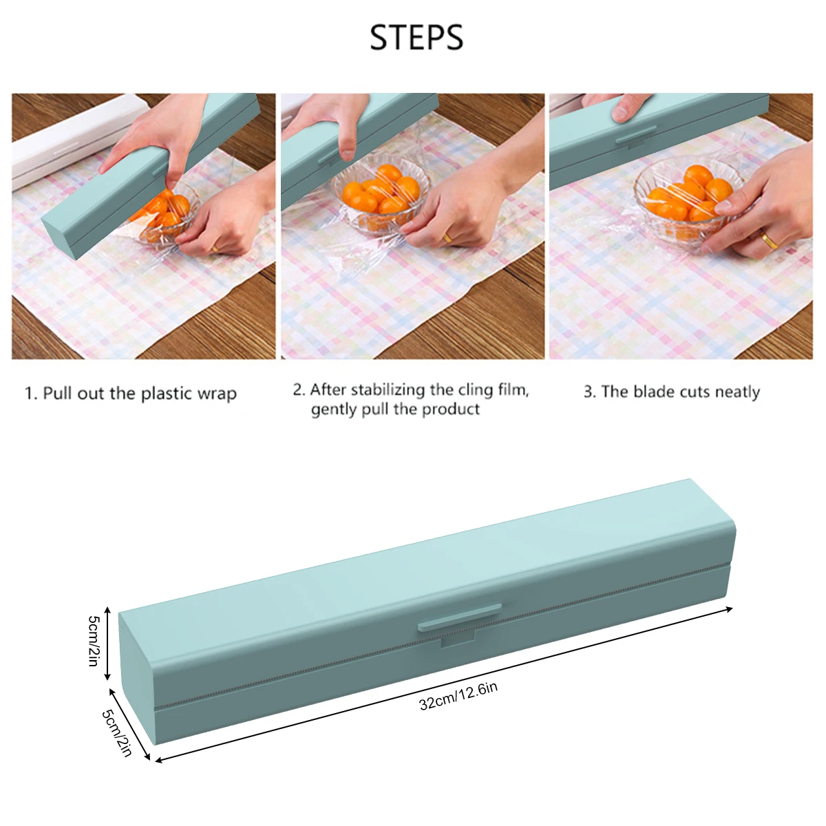 Cling Film Cutter Food Plastic Cling Wrap Dispensers Reusable Food Grade Kitchen Home Storage Accessories Foil Wrap Dispenser