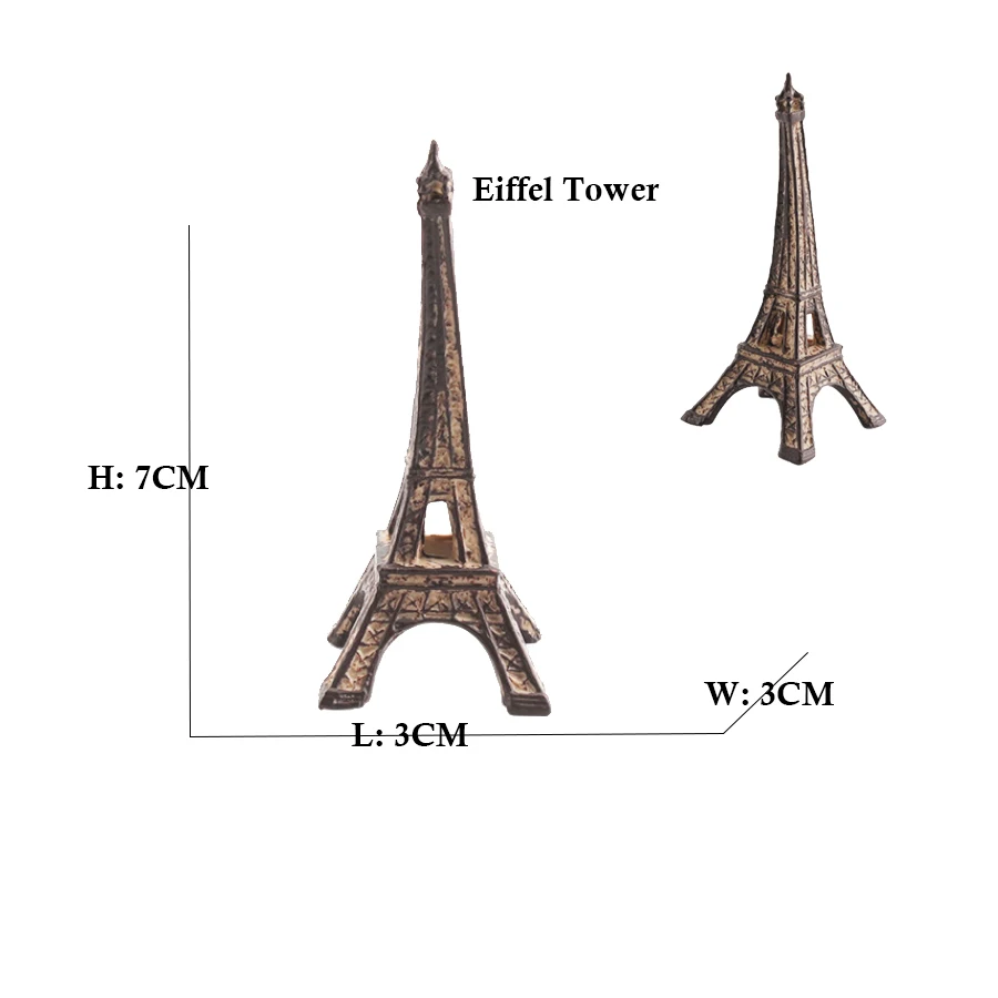 Figurines du monde réaliste, Mini bâtiment célèbre, aide à l'enseignement, Statue de la pyramide Eiffel, arc de liberté, modèle jouet