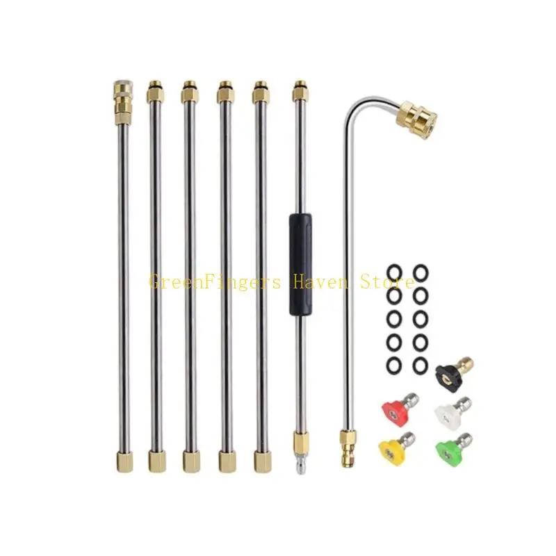 F68D 5 Nozzle Pressure Washer Extension Wand Heavy Duty Lances Stainless Steel