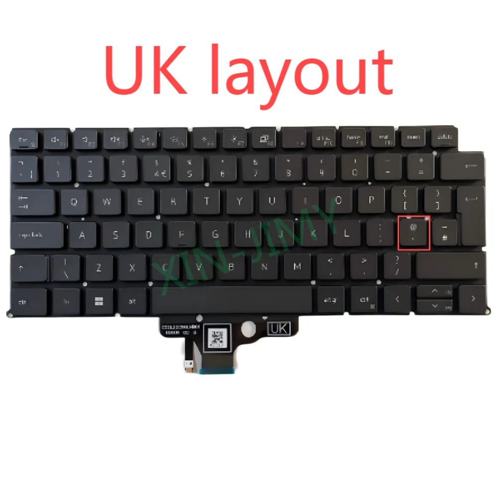 

Клавиатура с подсветкой 7340 UK для Dell Latitude 7340 7350 2-в-1 2024, клавиатура для ноутбука P178G P179G