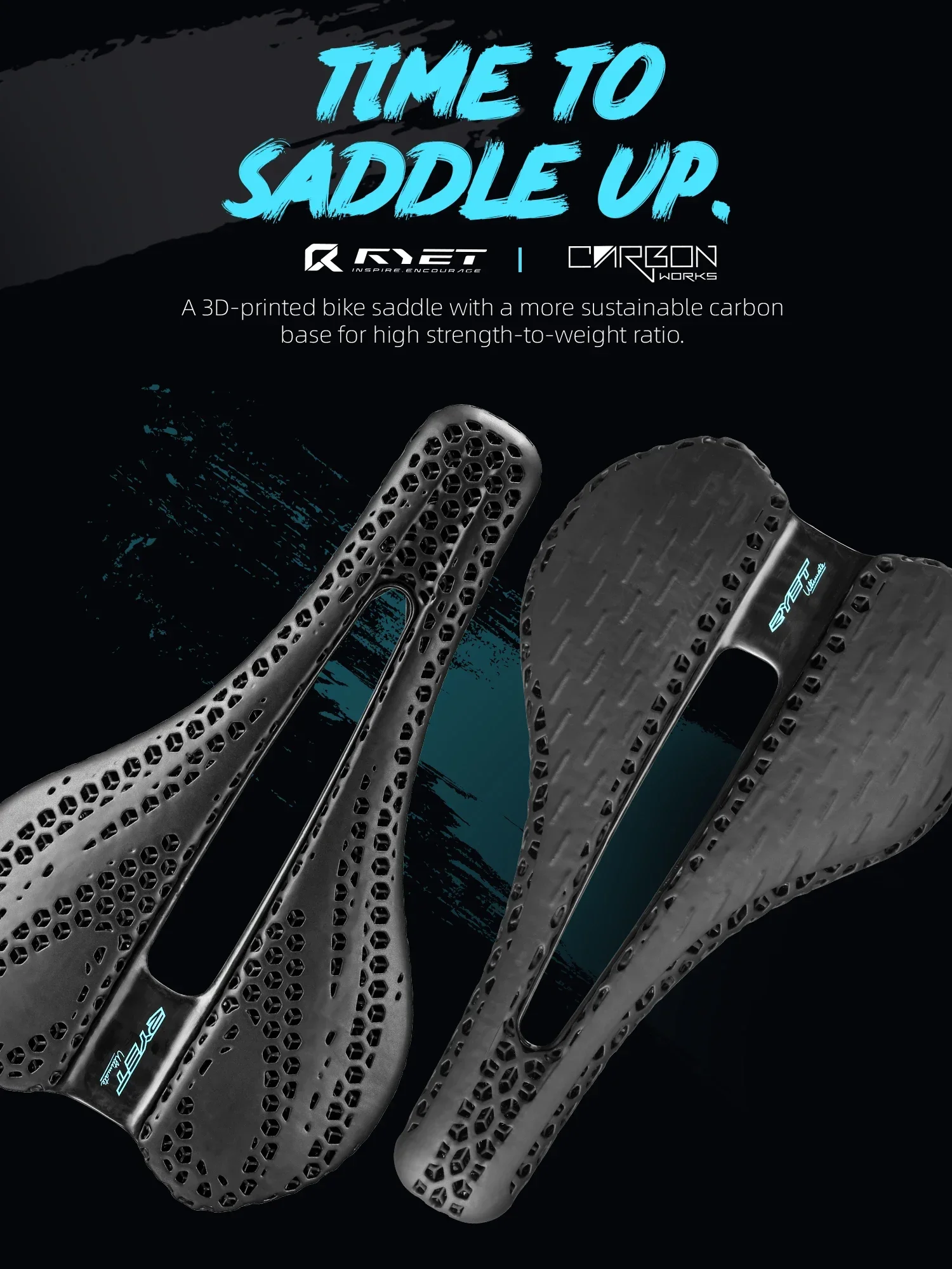 AliExpress RYET 3D Printed Bike Saddle Carbon Fiber - 7x7mm Round Rails Ultra Lightweight for Road MTB Triathlon Gravel Bicycle Men Women