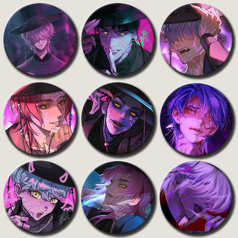 

Cartoon Huntrix Saja Boys Soft Button Pin KPop TV Demon Hunters Brooches Anime Creativity Badge Bag Decor Fans Collect Gifts