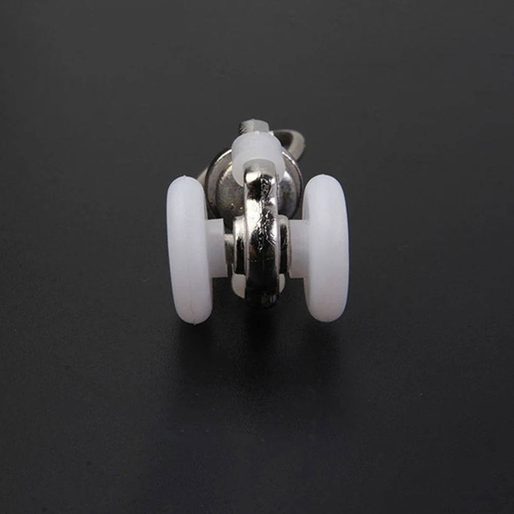 

20pcs Curtain Track Wheels Sliding Roller Hanger Wheel Curtain Carrier High Quality Silent Smooth Twin Wheeled Carriers