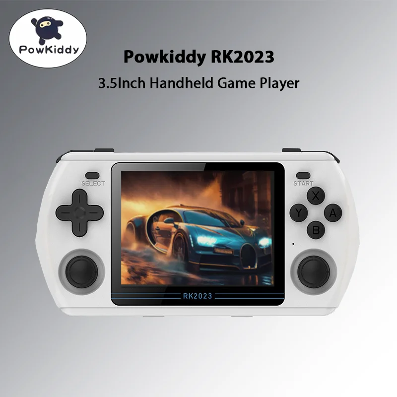 

Powkiddy RK2023 Retro Handheld Game Console 3.5Inch IPS Screen RK3566 256GB 30,000+Games Installed Retro Video Game Console