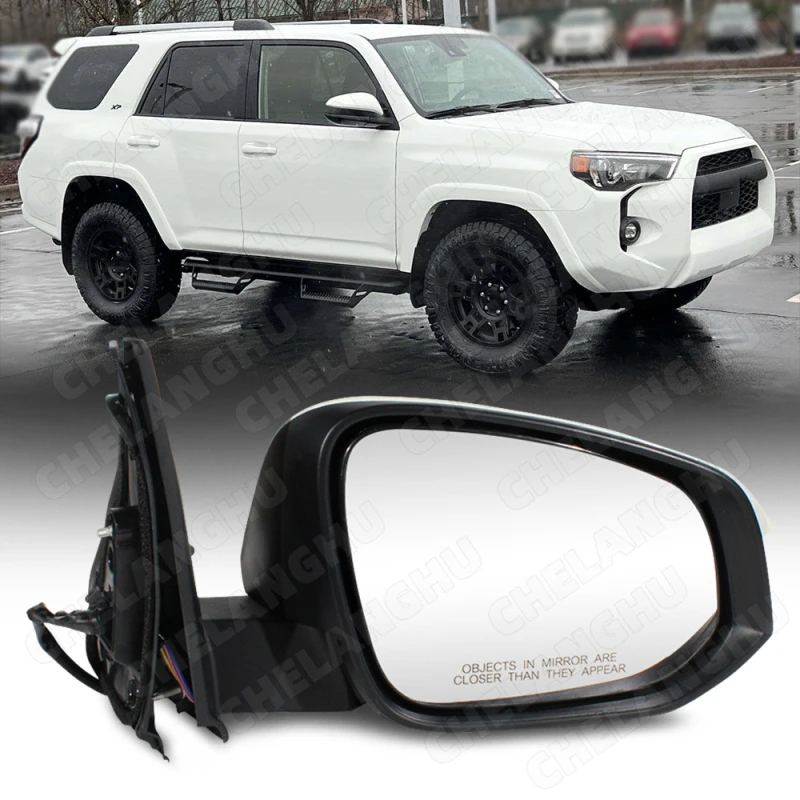 

Right Side 5Pin Reversing Mirror For Toyota 4Runner 2014 2015 2016 2017 2018 2019 2020 2021US Version Rear Mirror Assembly Milky