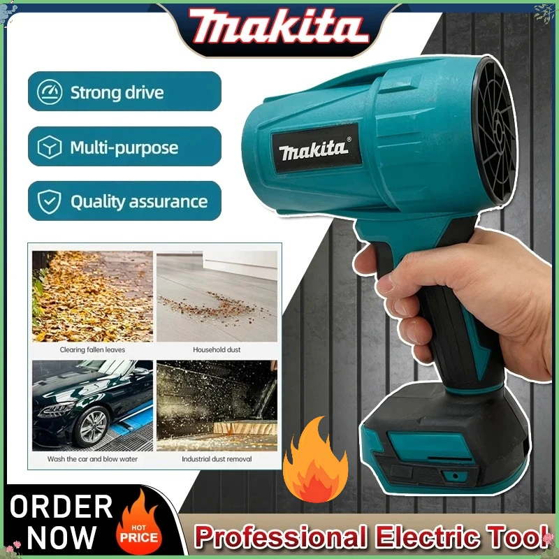 

Бесщеточный турбовентилятор Makita 22000 об/мин, 18В, аккумуляторный, ручной, для сдувания снега, листьев и пыли