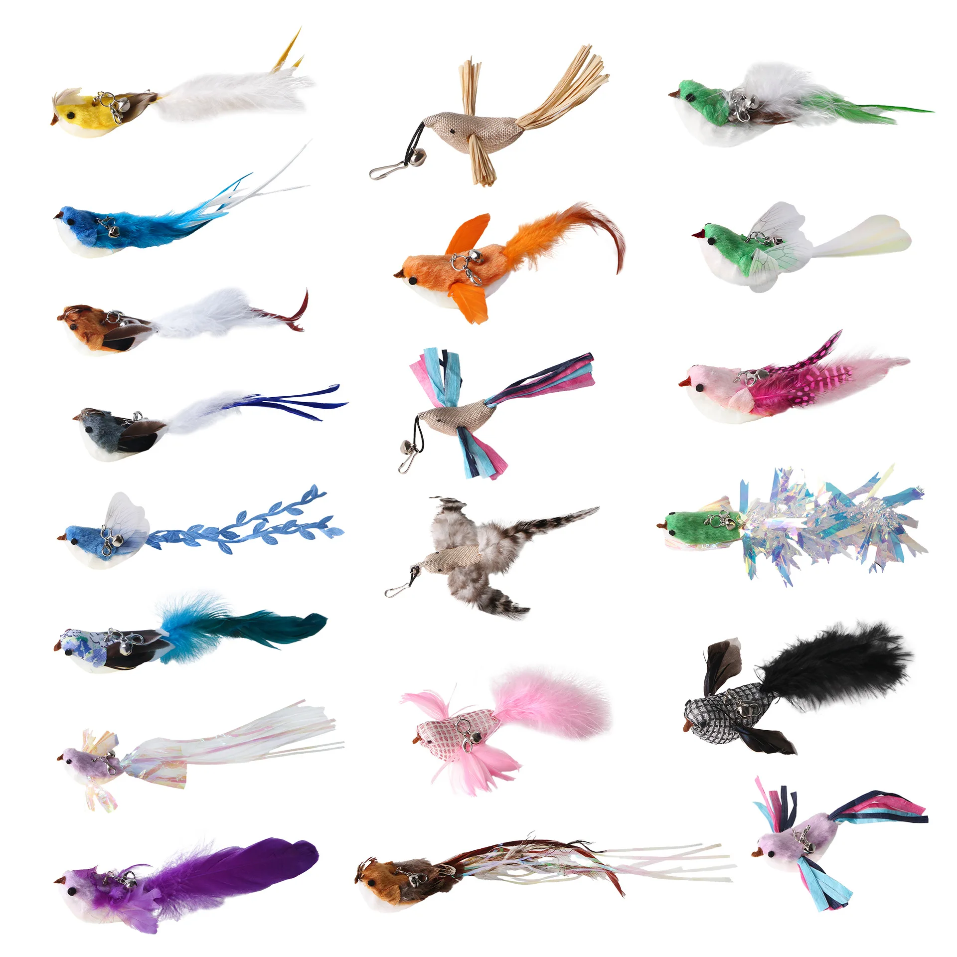 New Handfree Bird Cat Wand with Bell Cat Toys Interactive Powerful Suction Cup for Cats Kitten Hunting Exercise Pet Products