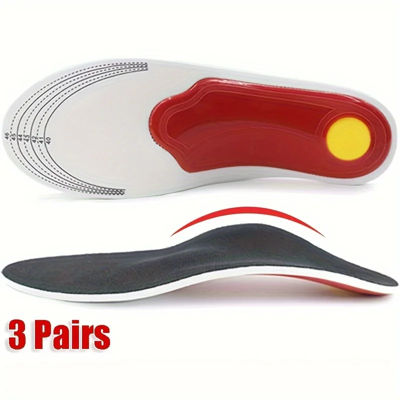 1/3 Pairs Orthotic Insole Men Women High Elasticity EVA Arch Support Insoles Flatfoot Orthopedic Insole For Feet Ease Pressure