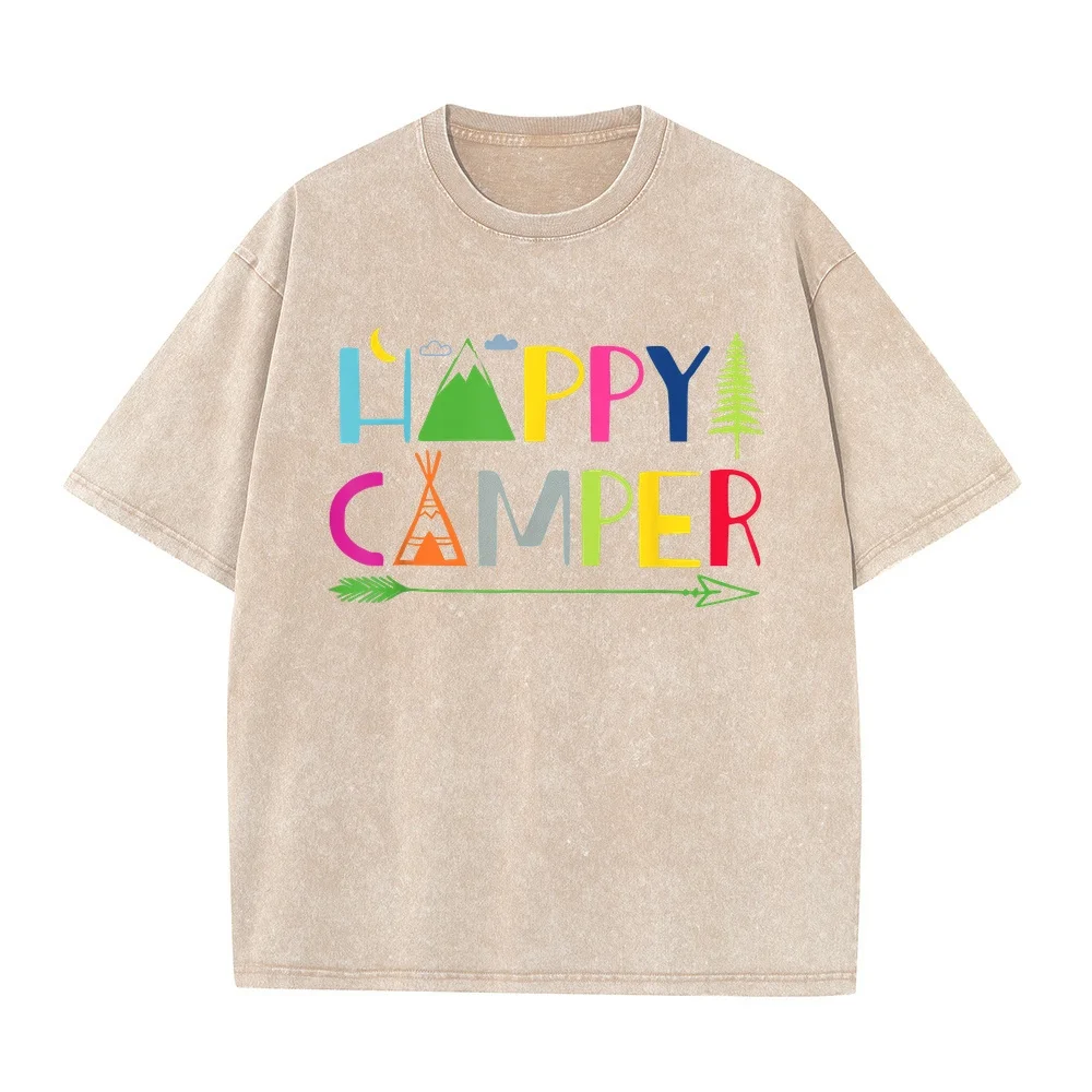 Arrow Camper Happy Summer Camp Camping Gift Men Women Kids T-Shirt Men's Clothing Overfit Short Sleeve High End Casual Tee
