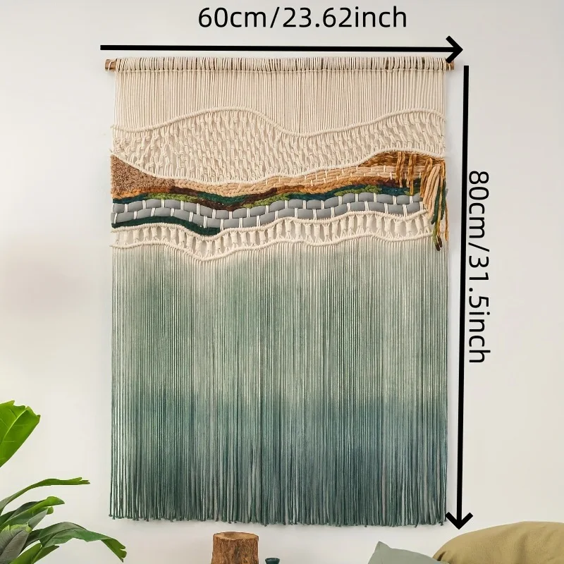 For hand-dyed ink landscape decorative painting woven tapestry hotel homestay living room scene pendant