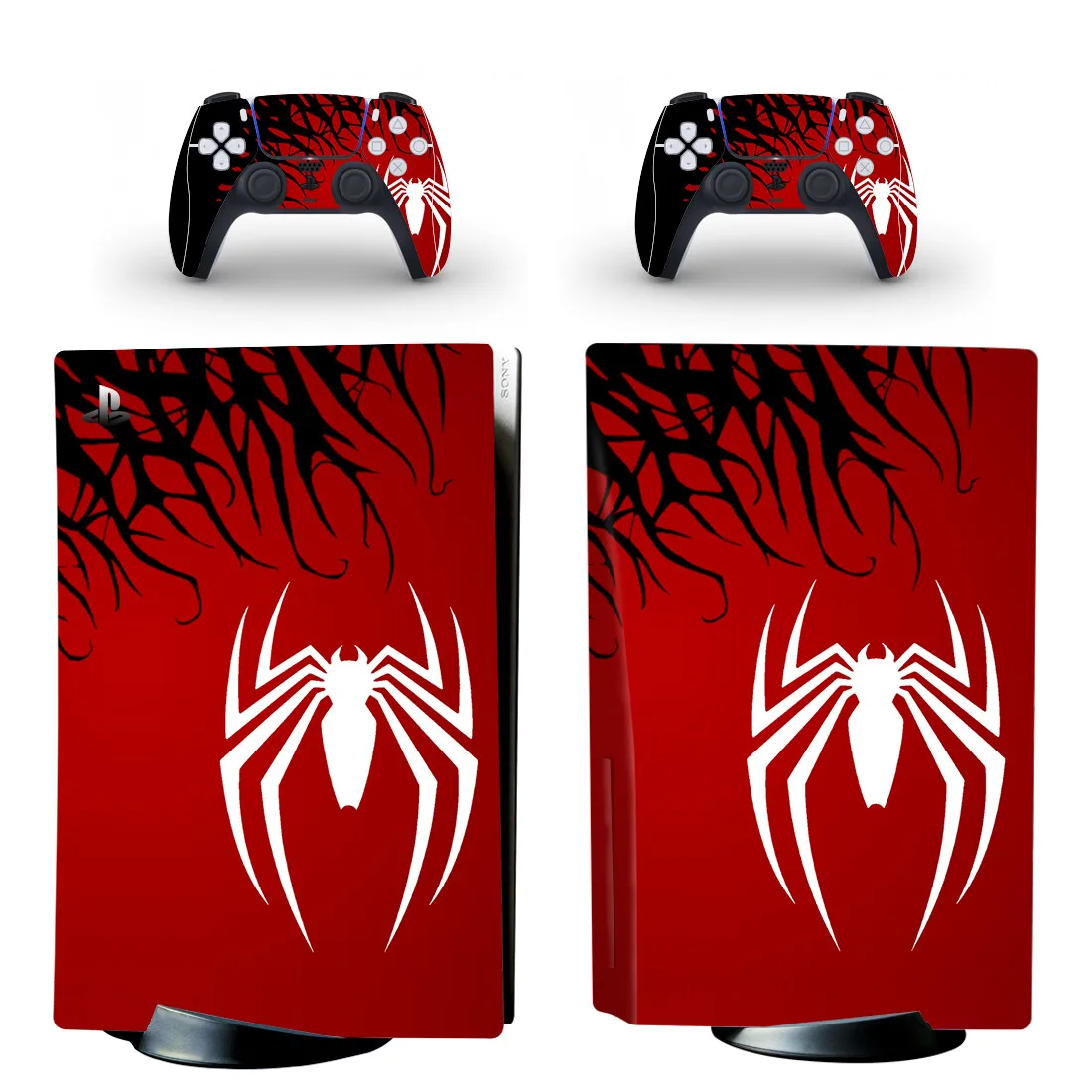 Новая пленка-паук PS5, наклейка на диск, наклейка, чехол для консоли и 2 контроллеров, виниловая кожа для диска PS5
